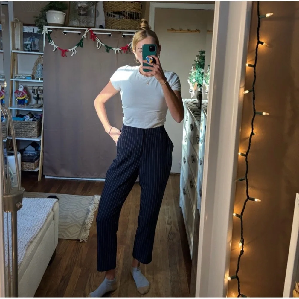 Target a new say stretch pin striped high waisted trousers - Picture 2 of 15